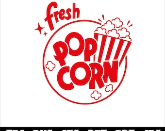 popcorn ファイル Fresh Popcorn SVG Bundle | Popcorn DXF PNG Cut File | Funny Snack