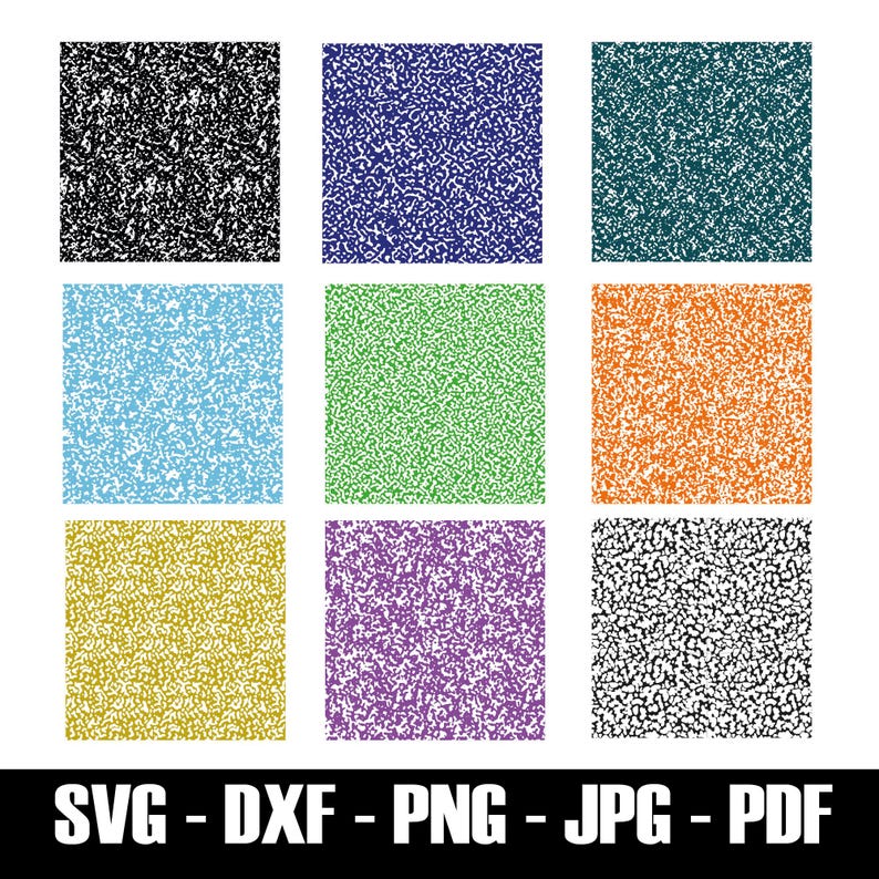 Composition Notebook Pattern Digital Paper Seamless Black White Marble Background Instant Download Printable Wallpaper image 1