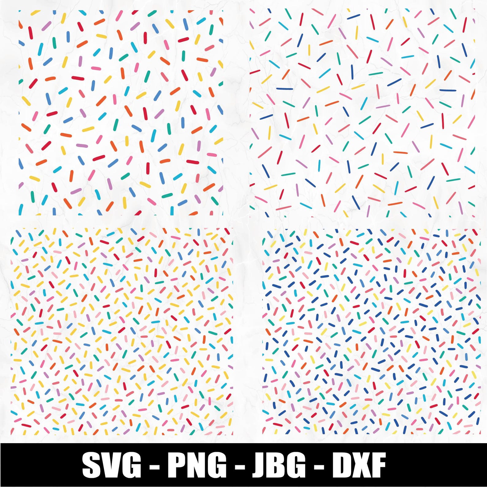 Sprinkle Pattern Svg Png Jpg Dxf | Colorful Confetti Digital Paper for ...