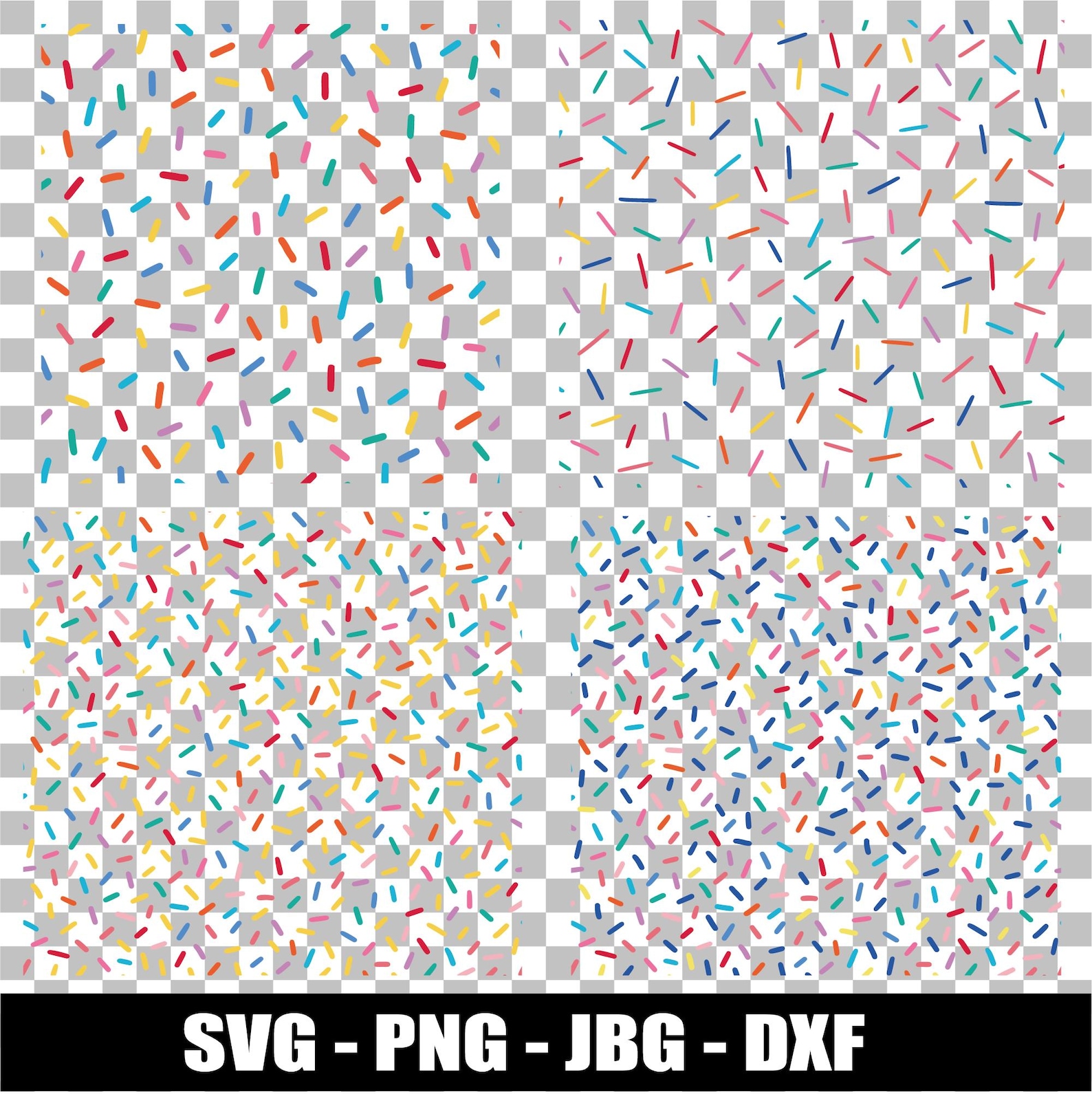 Sprinkle Pattern Svg Png Jpg Dxf | Colorful Confetti Digital Paper for ...