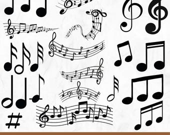 Music Notes SVG Bundle | Musical Symbols Clipart | Treble Clef & Note Svg Png Jpg Files for Cricut, Silhouette, Music Teacher Gifts,Wall Art