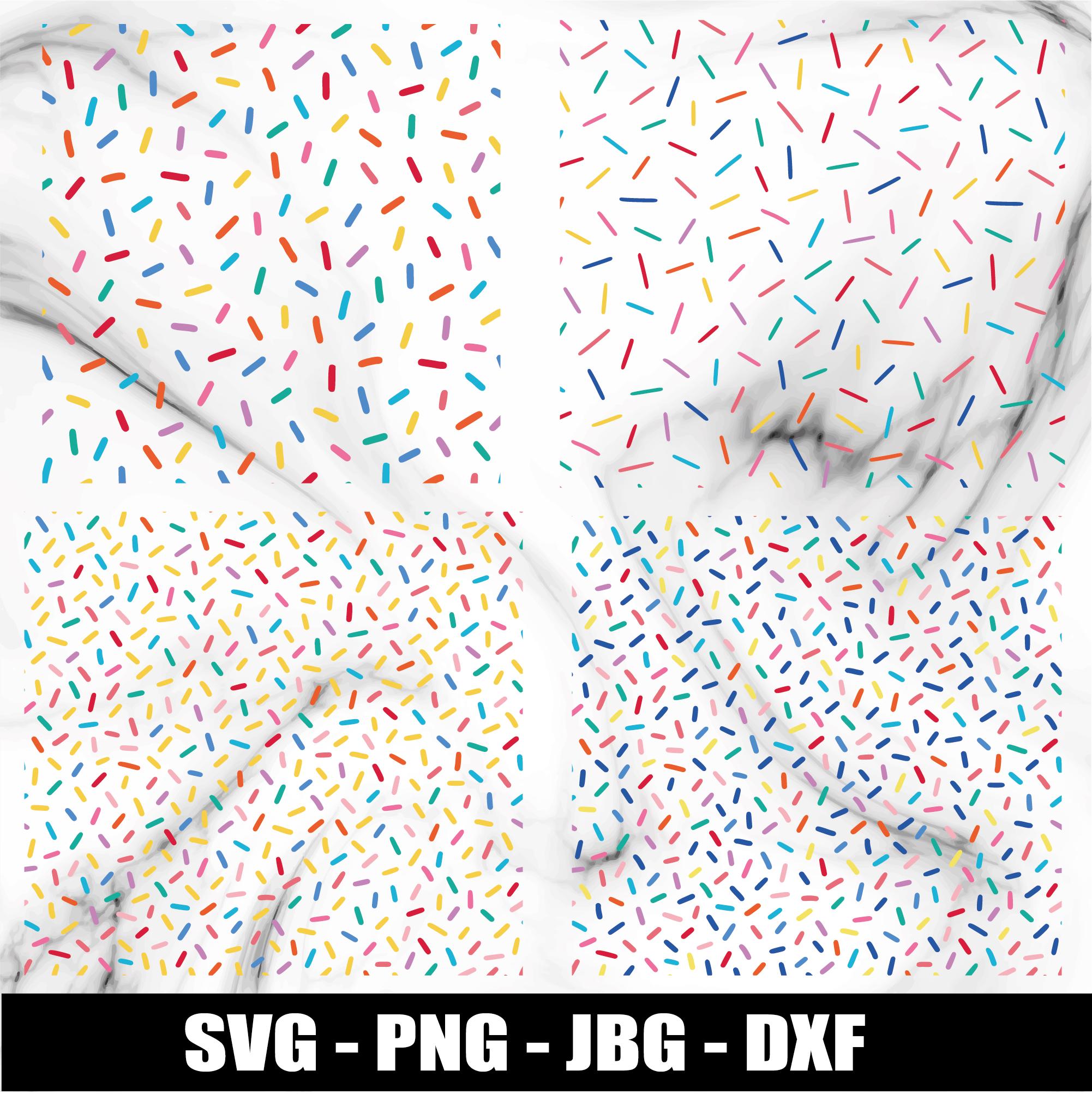 Sprinkle Pattern Svg Png Jpg Dxf | Colorful Confetti Digital Paper for ...
