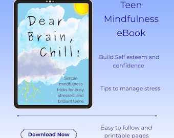 Teen Mindfulness Workbook | Anxiety, Overthinking, Coping Skills (Digital Download)