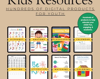 15,000+ Kids Education Resources, Education Bundle, Master Resell Rights, Printable, Instant Digital Download
