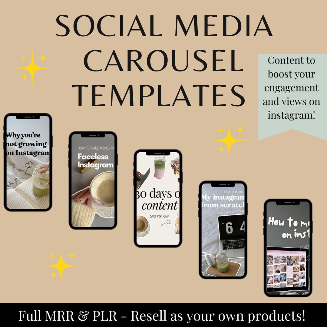 Instagram Carousel Templates & Canva Guide, Done-for-you Social Media ...