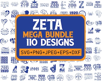 Zeta Phi Beta SVG Bundle, Sorority Greek Letters (Digital Download)