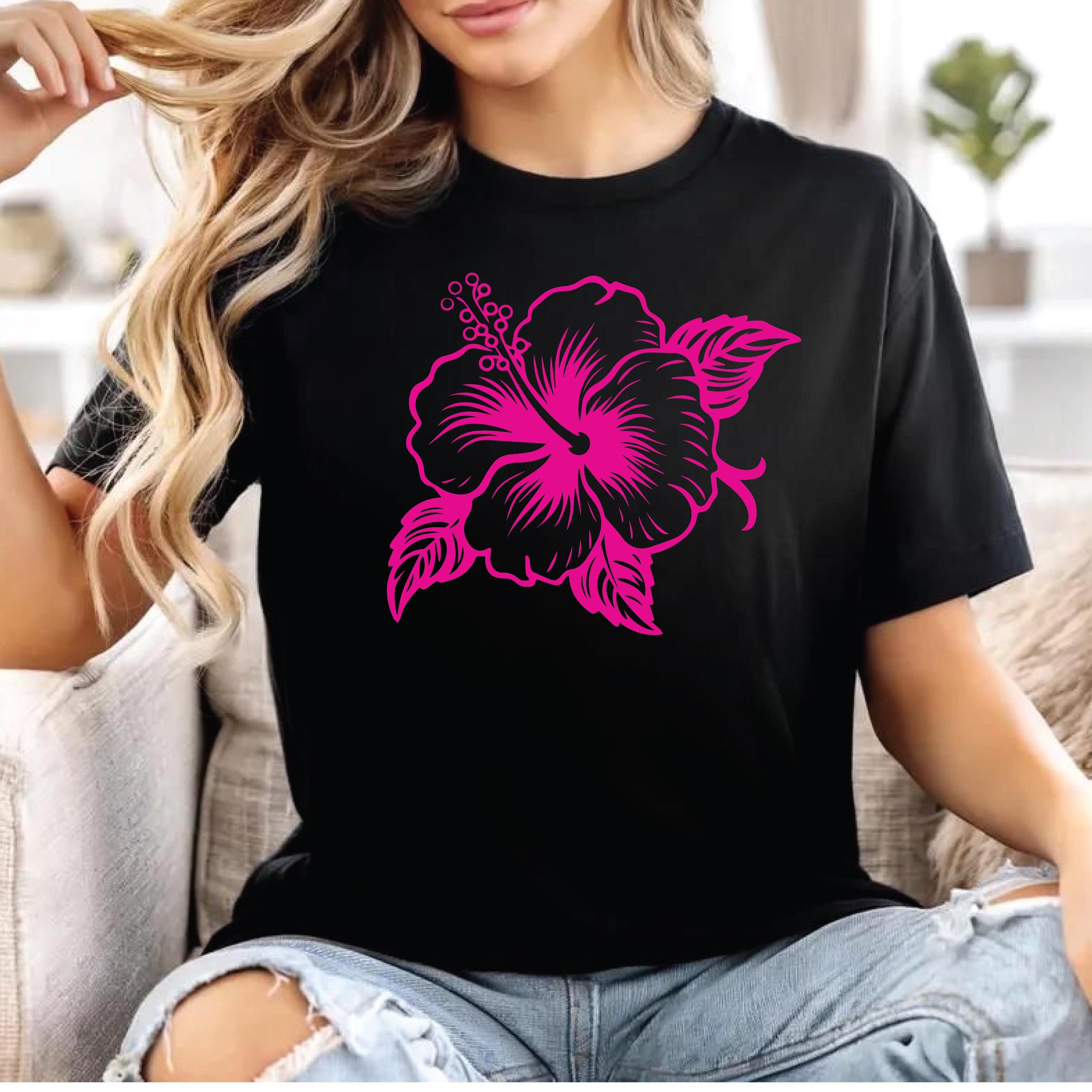 Hibiscus Flower SVG Bundle, Tropical Floral Designs, Summer Hawaiian ...