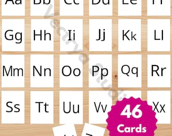 Learning ABC Flash Cards, Alphabet and Numbers 1-20 For Kids: Printable PDF