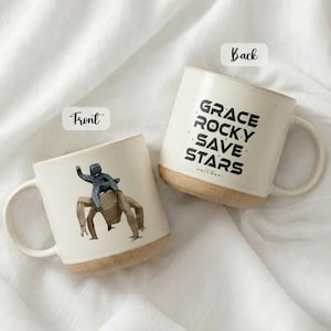 Project Hail Mary Rocky Mug, Grace Save Stars Pottery Cup, Sci-Fi Book Lover Gift