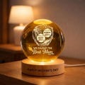 Personalized Baseball Mom Night Light, Custom Sports Mom Gift, We Caught The Best Mom Crystal Ball Lamp, Mother's Day Gift from Kids