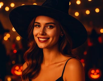 Gothic Witchy Festival Hat, Renaissance Fair Witch Hat, Viking Medieval Fantasy Hat, Classic Black Witch Hat for Halloween