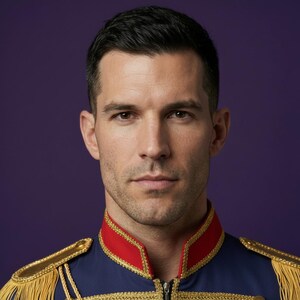Professional Drum Major Costume | Men's Nutcracker Soldier Jacket | Gold Fringe Military Parade Uniform | Jacket + Hat image 5