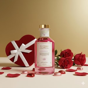 Difusor de varillas rosas con aroma natural, set de aceites esenciales para crear ambiente en el dormitorio. Aroma mediterráneo floral para el hogar. Regalo de lujo.