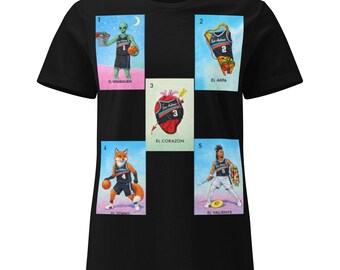Loteria Cards Shirt Women | San Antonio Basketball Shirt | Player Tribute Tee | Mexican Loteria Style Shirt | Latina Streetwear