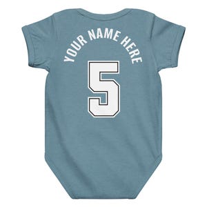 Custom San Antonio Baby Onesie, Personalized Spurs Baby Outfit, Fiesta Baby Bodysuit, Custom Name Number Baby Jersey, Basketball Baby Gift