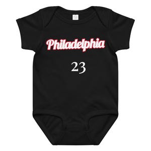 Custom Philadelphia Baby Onesie, Personalized Baby Outfit, LeBABY Baby Bodysuit, Custom Name Baby Jersey, Basketball Baby Gift