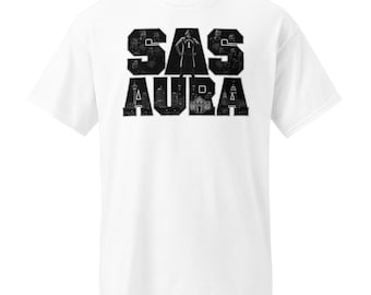 San Antonio Basketball Aura Shirt, Black and White Skyline Collage Tee, Alien Hoops Fan Shirt