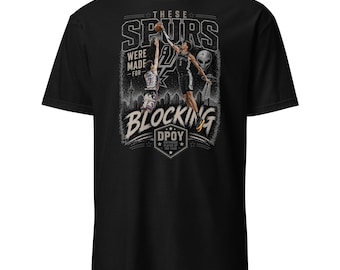 Camiseta de los Spurs para aficionados del DPOY de Wembanyama, Camiseta "Estos Spurs fueron hechos para bloquear", Camiseta de baloncesto de San Antonio