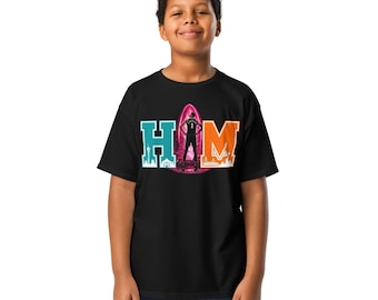 Youth San Antonio Basketball Alien HIM Shirt, Kids Fiesta Color Portal Graphic Tee, Youth Hoops Fan Shirt