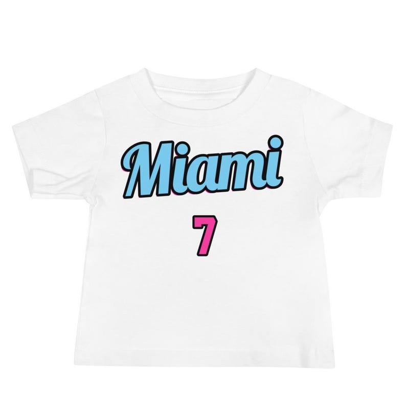 Custom Baby Shirt, Personalized Miami Basketball Baby Tee, BABYTOKOUNMPO Shirt, Vice Basketball Baby Gift