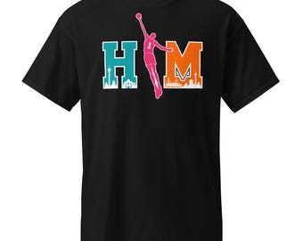HIM San Antonio Basketball Shirt, Fiesta Hoops Tee, Teal Pink Orange Game Day Shirt, San Antonio Skyline Basketball Fan Tee