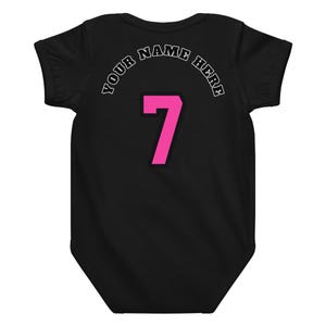 Custom Miami Baby Onesie, Personalized Baby Outfit, Vice Baby Bodysuit, Custom Name Baby Jersey, Basketball Baby Gift