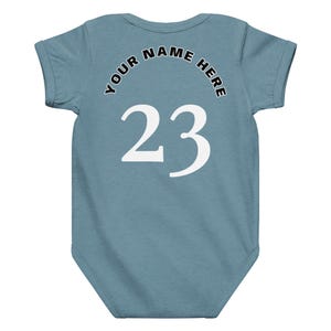 Custom Philadelphia Baby Onesie, Personalized Baby Outfit, LeBABY Baby Bodysuit, Custom Name Baby Jersey, Basketball Baby Gift
