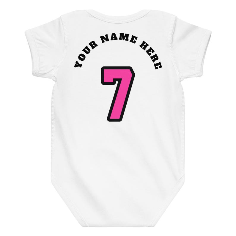 Custom Miami Baby Onesie, Personalized Baby Outfit, Vice Baby Bodysuit, Custom Name Baby Jersey, Basketball Baby Gift