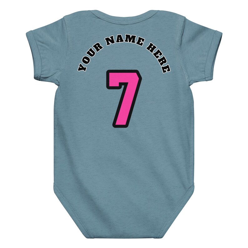Custom Miami Baby Onesie, Personalized Baby Outfit, Vice Baby Bodysuit, Custom Name Baby Jersey, Basketball Baby Gift