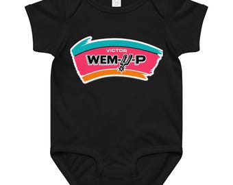 Wemby Retro Bodysuit, Fiesta Colors, Basketball Infant Outfit