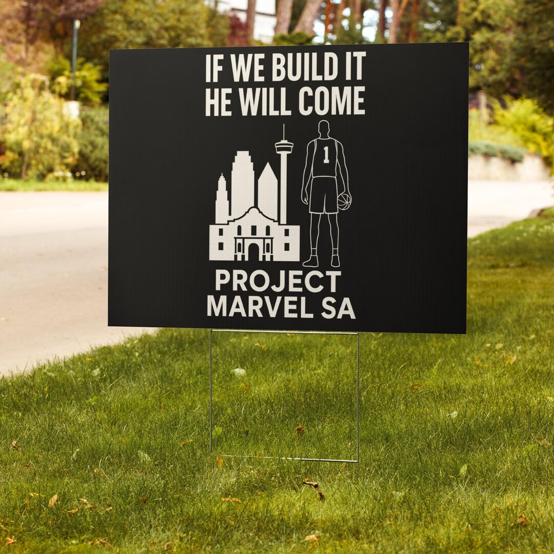 Sa Sign Project Marvel SA Yard Sign | San Antonio Basketball Fan Decor - Etsy