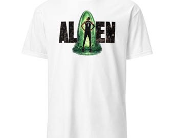 San Antonio Basketball Alien Shirt, Green Portal Graphic Tee, Skyline Hoops Fan Shirt