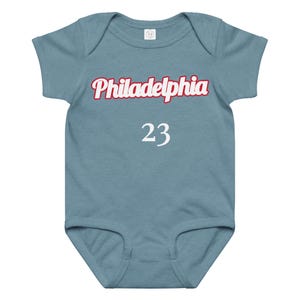 Custom Philadelphia Baby Onesie, Personalized Baby Outfit, LeBABY Baby Bodysuit, Custom Name Baby Jersey, Basketball Baby Gift