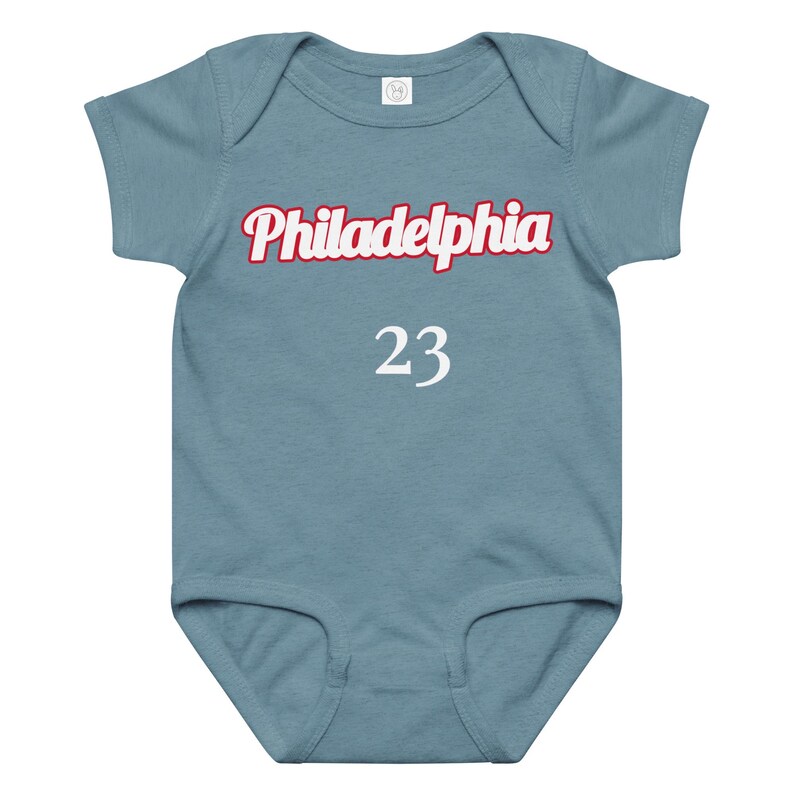 Custom Philadelphia Baby Onesie, Personalized Baby Outfit, LeBABY Baby Bodysuit, Custom Name Baby Jersey, Basketball Baby Gift