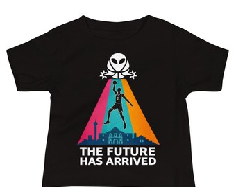 Alien Basketball Baby Tee, UFO Future Infant Shirt, San Antonio Toddler Apparel