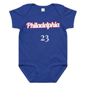 Custom Philadelphia Baby Onesie, Personalized Baby Outfit, LeBABY Baby Bodysuit, Custom Name Baby Jersey, Basketball Baby Gift