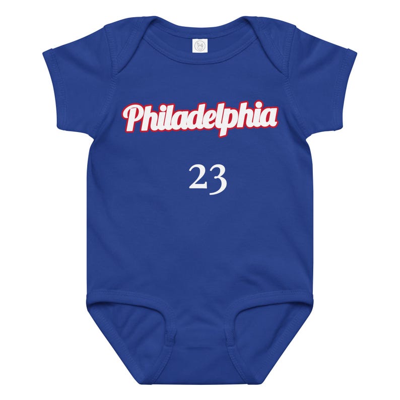 Custom Philadelphia Baby Onesie, Personalized Baby Outfit, LeBABY Baby Bodysuit, Custom Name Baby Jersey, Basketball Baby Gift