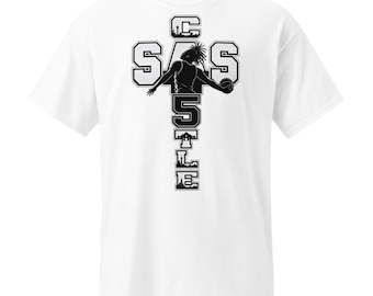 SAS Castle Shirt, San Antonio Spurs Inspired Basketball Tee, Number 5 Hoops Shirt, Black and White Game Day Fan Tee