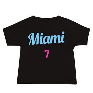 Custom Baby Shirt, Personalized Miami Basketball Baby Tee, BABYTOKOUNMPO Shirt, Vice Basketball Baby Gift