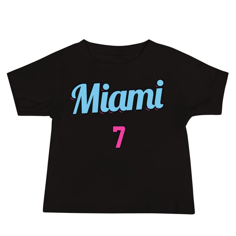 Custom Baby Shirt, Personalized Miami Basketball Baby Tee, BABYTOKOUNMPO Shirt, Vice Basketball Baby Gift