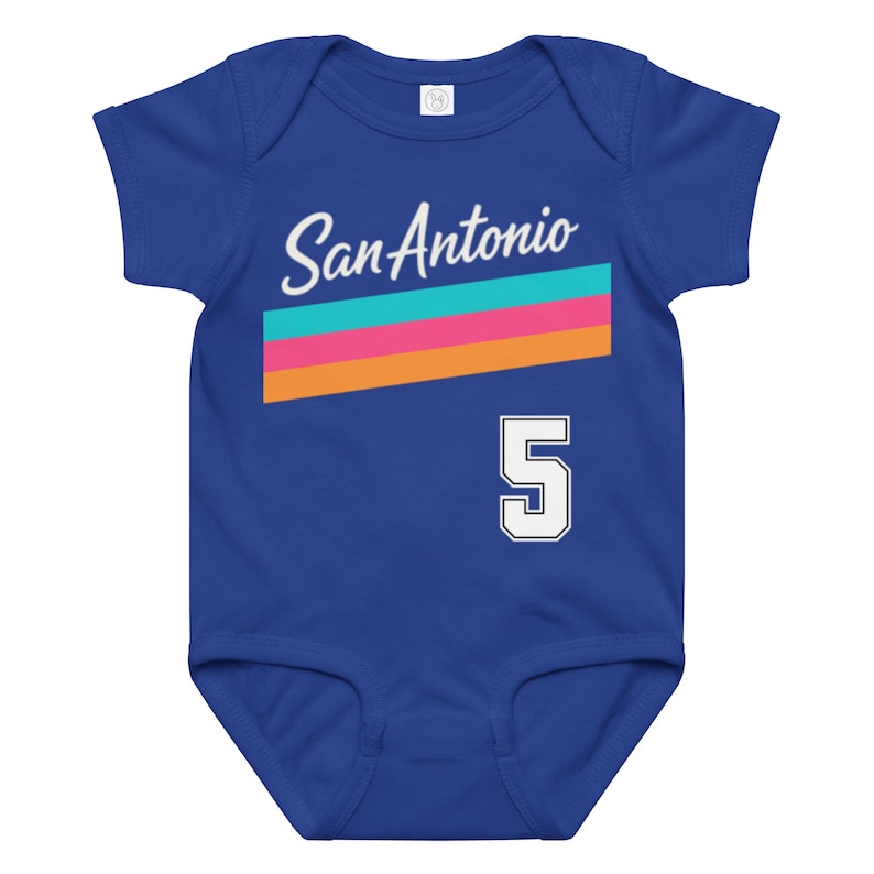 Custom San Antonio Baby Onesie, Personalized Spurs Baby Outfit, Fiesta Baby Bodysuit, Custom Name Number Baby Jersey, Basketball Baby Gift