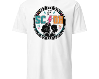 Camiseta con el logo de San Antonio Fiesta, camiseta de Slash Brothers, camiseta SC DH Lightning, camiseta de baloncesto Clean Fiesta, camiseta estilo Spurs