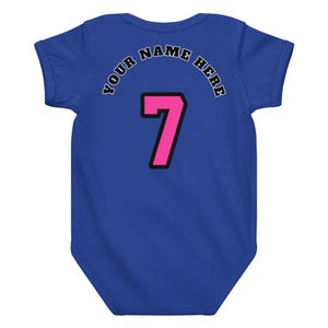 Custom Miami Baby Onesie, Personalized Baby Outfit, Vice Baby Bodysuit, Custom Name Baby Jersey, Basketball Baby Gift