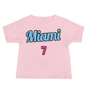 Custom Baby Shirt, Personalized Miami Basketball Baby Tee, BABYTOKOUNMPO Shirt, Vice Basketball Baby Gift