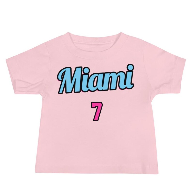 Custom Baby Shirt, Personalized Miami Basketball Baby Tee, BABYTOKOUNMPO Shirt, Vice Basketball Baby Gift