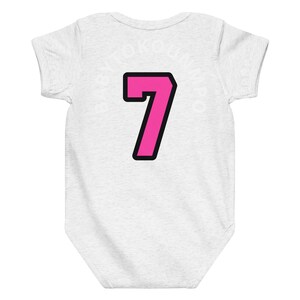OH BABY, BABYTOKOUNMPO! Miami Baby Jersey Bodysuit, Vice Stripe, Basketball Fan Outfit