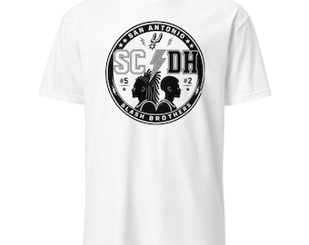 Camiseta San Antonio Slash Brothers, Camiseta estilo Spurs minimalista, Camiseta con logo SC DH Lightning, Camiseta de baloncesto sencilla, Camiseta con estampado deportivo