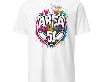 Camiseta Fiesta Spurs Área 51, Camiseta Fiesta de San Antonio, Camiseta con salpicaduras de pintura, Camiseta Wembanyama, Camiseta urbana de los Spurs, Camiseta colorida de la NBA