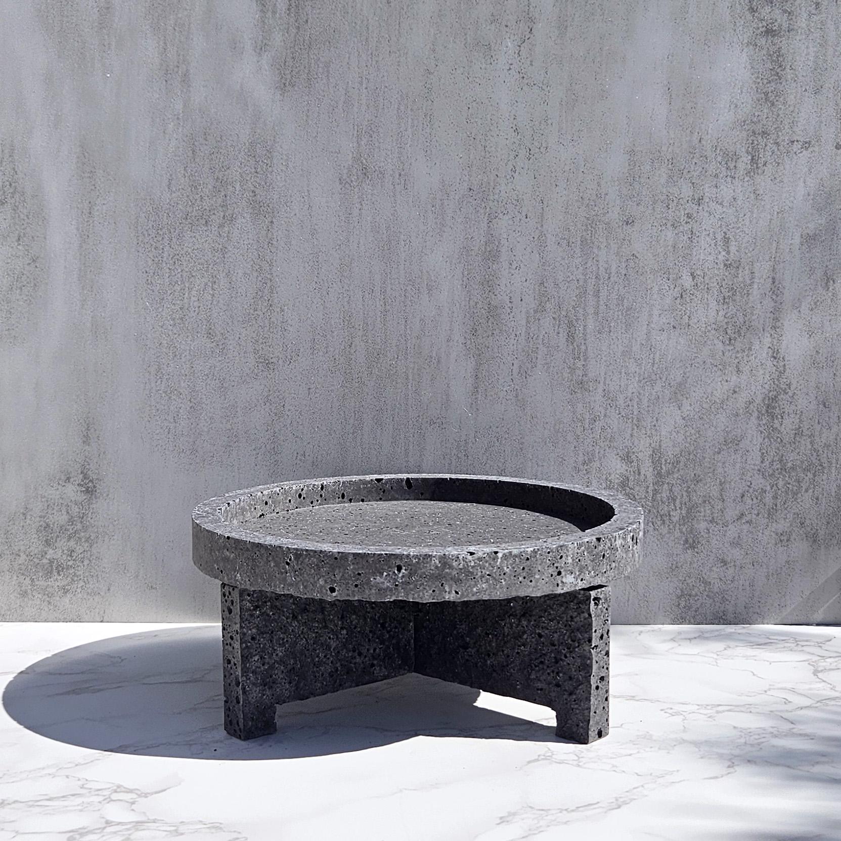 Handmade Volcanic Stone Look Plant Riser, Architectural Ceramic ...