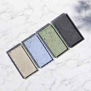 Volcanic Stone Look Rectangular Tray, Lava Rock Texture Foamed Ceramic Catchall Dish